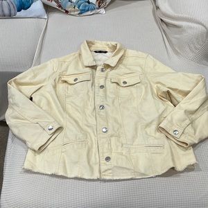 Yellow women jean jacket